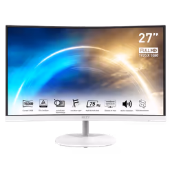Ecran MSI Pro 27" Full HD MP271 - Résolution 1920 x 1080p - Dalle IPS - Fréquence verticale maxi 75 Hz - Luminosité 250 cd/m² ...
