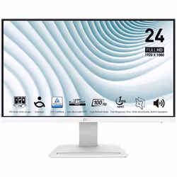 Écran MSI PRO MP243XW - Taille de l'écran: 23.8" Full HD, 100 Hz - Résolution: 1920 x 1080 pixels - Format d'écran: 16:9 - Ra ...