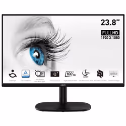Écran MSI PRO MP245V - Taille de l'écran: 23.8" Full HD, 100 Hz - Résolution: 1920 x 1080 pixels - Format d'écran: 16:9 - Rap ...