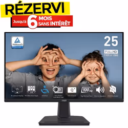 Ecran MSI PRO MP251 24,5" Full HD IPS 100 Hz