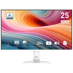 Écran MSI PRO MP251WE E2 24.5" Full HD IPS / 120 Hz / Avec Haut-parleurs / Blanc
