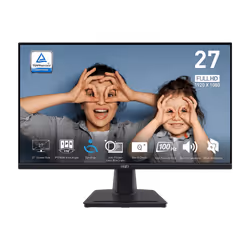 Écran MSI PRO MP275 27" - RÉSOLUTION: Full HD (1920 x 1080) - TAUX DE RAFRAÎCHISSEMENT: 100 Hz - TEMPS DE RÉPONSE: 1 ms (MPRT ...