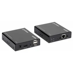 Émetteur/Récepteur AV Noir - Extension Audio/Video Manhattan 207683