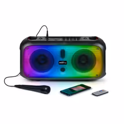 Enceinte lumineuse sans fil PARTYBTHPLH - Bluetooth® 5.0 - Puissance Totale Musicale : 200 Watts - Effets lumineux époustoufl ...