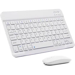 Ensemble Clavier Et Souris Bluetooth Sans Fil / Blanc