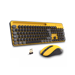 Ensemble Clavier et Souris Sans Fil Advance Pep's / Jaune