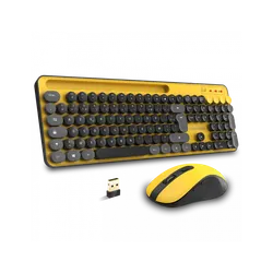 Ensemble Clavier et Souris Sans Fil Advance Pep's / Jaune