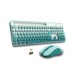 ADVANCE CLS-SMT-GN clavier Souris incluse Universel RF sans fil AZERTY Vert, Gris, Blanc