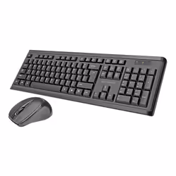 Ensemble Clavier Souris Sans Fil - Distance de foncionnement: 10 m - Touches clavier Soft & Silent - Forme ergonomique - Veil ...