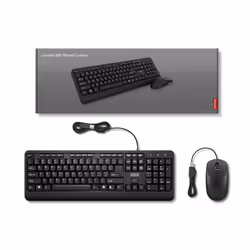 Ensemble Clavier + Souris Filaire LENOVO COMBO USB - Noir