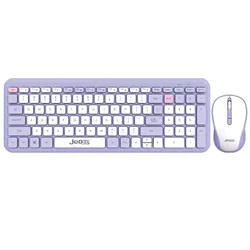 Ensemble Clavier & Souris Sans Fil Jedel WS739 Blanc