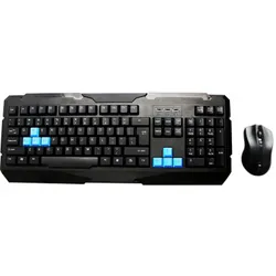 Ensemble Clavier&Souris Sans Fil JEWAY WK1 AZERTY Arabisé - Noir