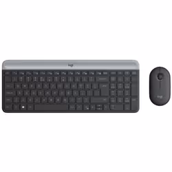Ensemble Clavier & Souris Sans Fil Logitech Ultra-fin MK470 - Technologie de connectivité : USB - Type de souris : Optique - ...