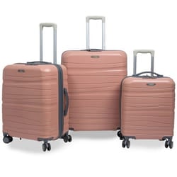 Ensemble de 3 Valises TITOU Incassable Avec Roues Démontables - Rose&Gris