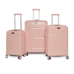 Ensemble de 3 Valises TITOU Polypropylène Avec Roues Démontables - Saumon Brillant