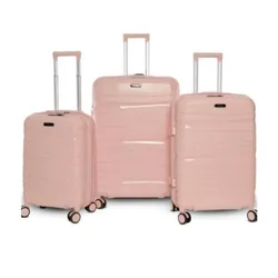 Ensemble de 3 Valises TITOU Polypropylène Avec Roues Démontables - Saumon Brillant