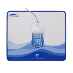 Ensemble Gamer Souris & Tapis WHITE SHARK GMP-2201 MEGALODON - Souris: Technologie de connectivité: Filaire - Type de Connect ...