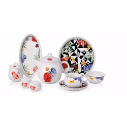 - Ensemble Petit-déjeuner pour 6 personnes Asiyan Collection - 30 pièces - Contenu de l'équipe 6 assiettes de service 6 tasse ...