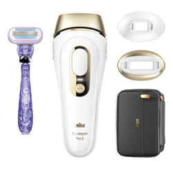 Épilateur BRAUN PL5147 à Lumière Pulsée Silk·expert Pro 5 - Blanc & Gold