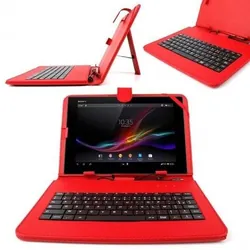 Etui de protection avec Clavier Pour Tablette 7" Rouge