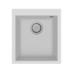 Evier 41cm graniteck 1 bac blanc QUADRA.40W FOCUS