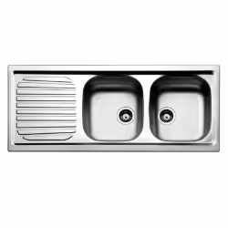 Évier Firenze 2 Bacs Focus Line 166 cm - Dimensions: 1160 x 500 mm - Encastrement: 1140 x 480 mm - Largeur: 116 cm - Couleur: ...