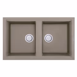 Évier 86 cm Graniteck Focus 2 bacs- Mesure: 860 x 510 mm- Encastrement: 840 x 480 mm- Bases: 900 mm- Profondeur du bac: 200 m ...
