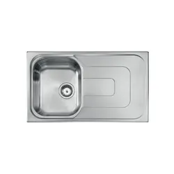 Évier Inox Premium PIZZICA-IX11 1 bac avec Égouttoir Inox