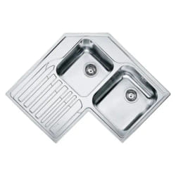 Evier PREMIUM ANGOLO 86 cm Inox Gauche