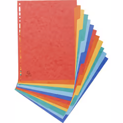 Exacompta 1412E intercalaire Carton Multicolore 12 pièce(s)