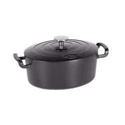 Faitout Sitram Fonte Oval  - Taille : 26 x 21 x 11 cm  - Matériau : Fonte d'acier émaillée - Capacité : 6.5 Lites - Diamètres ...