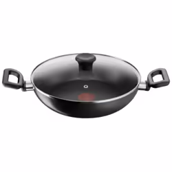 Faitout TEFAL Delicia kadai - Diamètre: 24 cm - Matériau: Aluminium - Revêtement anti-adhésif à l'intérieur et à l'extérieur  ...