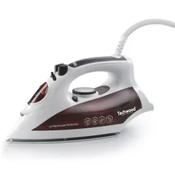 Techwood TFV-2408C fer à repasser Fer à repasser à sec ou à vapeur Semelle en céramique 2400 W Marron, Blanc