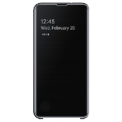Flip Cover Clear View pour Samsung Galaxy S10e - Noir
