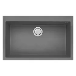Focus QUADRA 80G - Évier, 1 bac, 80 cm, gris