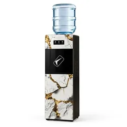 Fontaine D'eau avec Réfrigérateur LEXICAL LWD-6080-1 670W - Blanc&Gold
