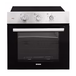Four Electrique Encastrable StarOne A6-SF2 - Puissance 2000W - Couleur Noir et Inox - 4x Fonctions - Chaleur tournante - Dime ...