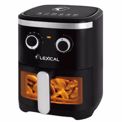 Friteuse Sans Huile LEXICAL - Puissance: 1300 Watts - Capacité: 4.5 Litres - Température Réglable: jusqu'à 200°C - Minuterie  ...