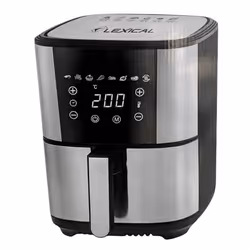 Friteuse Sans Huile LEXICAL - Puissance: 1500 watts - Capacité: 5.5 Litres - Température: 200°C - Digital - Panier amovible - ...