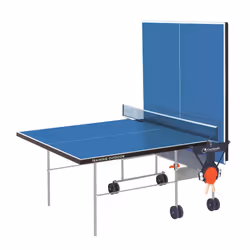 Garlando C-113E table de tennis de table Table de tennis de table sur roulettes (2 plateaux et 1 châssis) Bleu - Vue supplémentaire 2