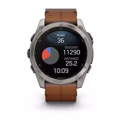 Garmin Fenix 8 3,56 cm (1.4") AMOLED 51 mm Numérique 454 x 454 pixels Écran tactile Titane Wifi GPS (satellite) - Vue supplémentaire 7