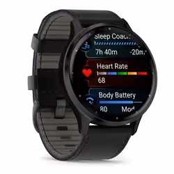 Garmin Venu 3 3,56 cm (1.4") AMOLED 45 mm Numérique 454 x 454 pixels Écran tactile Noir Wifi GPS (satellite) - Vue supplémentaire 3