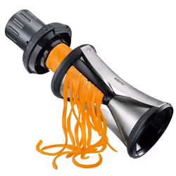 GEFU SPIRELLI XL trancheuse Manuel Noir, Acier inoxydable Plastique, Acier inoxydable