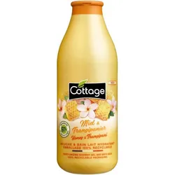 Gel Douche & Bain Lait Hydratant Cottage – Miel & Frangipanier – 750 ml