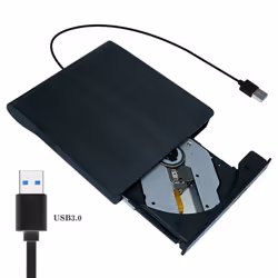 Graveur DVD externe USB - Couleur Noir - Interface USB 3.0