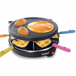 Grill à Raclette Électrique 6 Poêlons 800W Techwood TRA-64