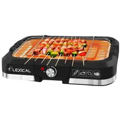 Grill Barbecue Électrique LEXICAL LBQ-2590 2000W - Noir