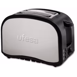 Grille-pain UFESA TT7985 - Puissance 800 Watts - 2 fentes pour 2 toasts - Sélecteur électronique de brossage 6 positions - Fo ...