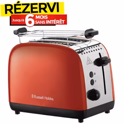 Grille Pain RUSSEL HOBBS Colours Plus 26554-56 1600W - Rouge