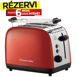 Grille Pain RUSSEL HOBBS Colours Plus 26554-56 1600W - Rouge